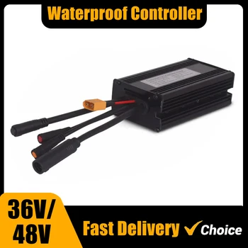 Controller Impermeabile per Bicicletta Elettrica, Doppia Modalità, Sensore Hall, Senza Sensore, 36V, 48V, 250W 500W, 14A, 22A, 9 Mosfet ChamRider