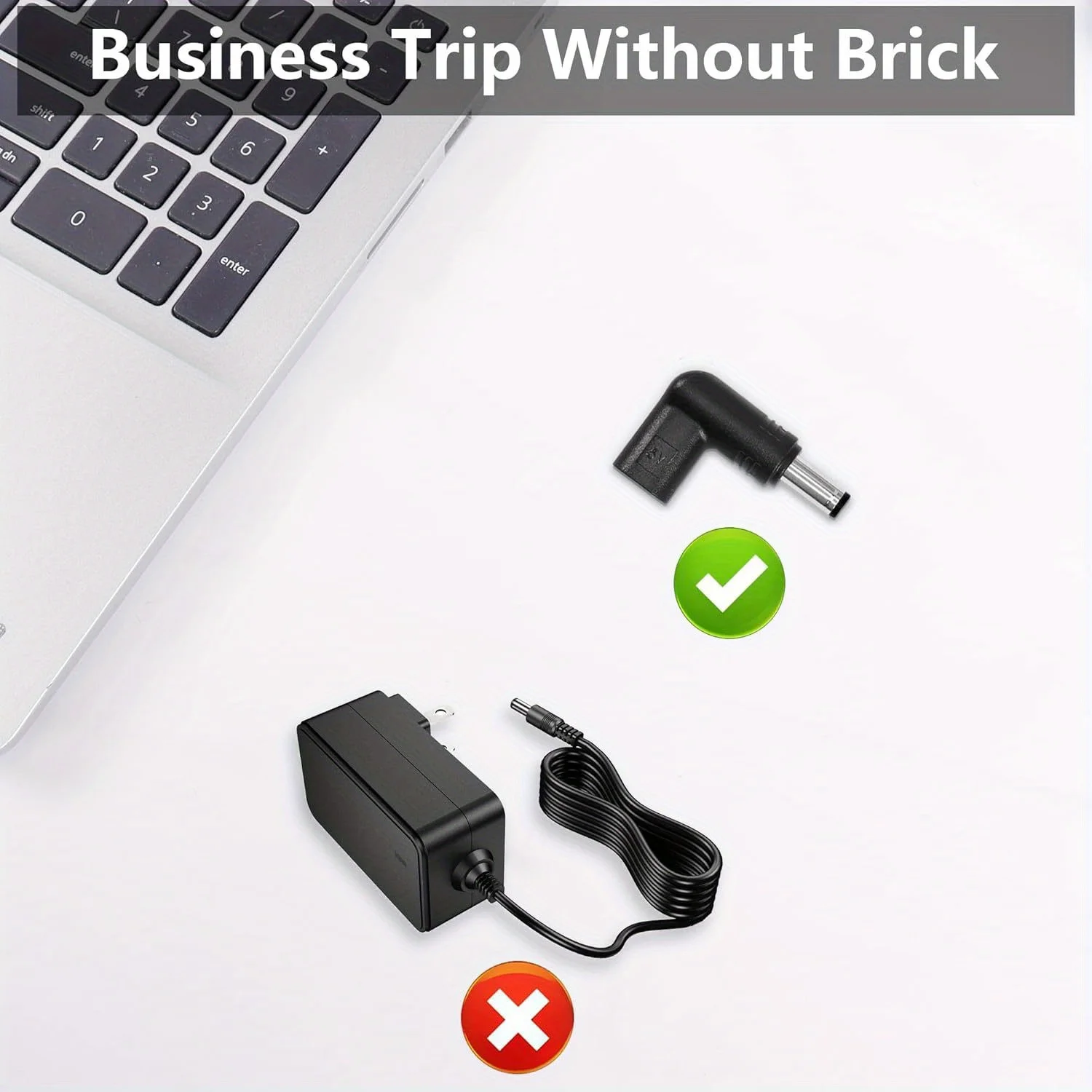 Angled USB-C to DC 5V Charging Adapter Plug