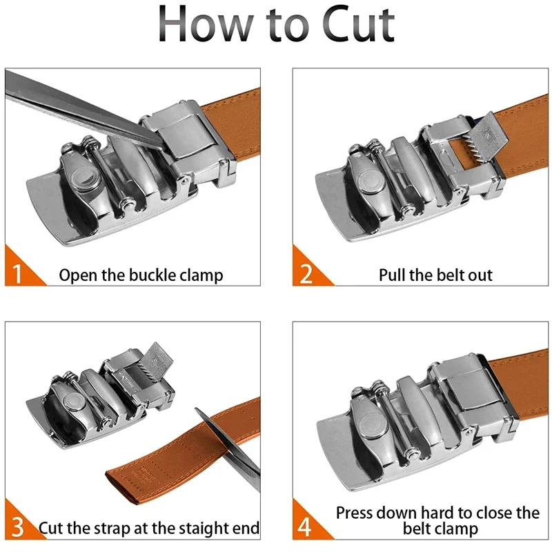 Plyesxale Red Black Light Brown Belt For Men Cowhide Mens Genuine Leather Dress Belt Automatic Buckle Formal Belts Male B272 - Image 6