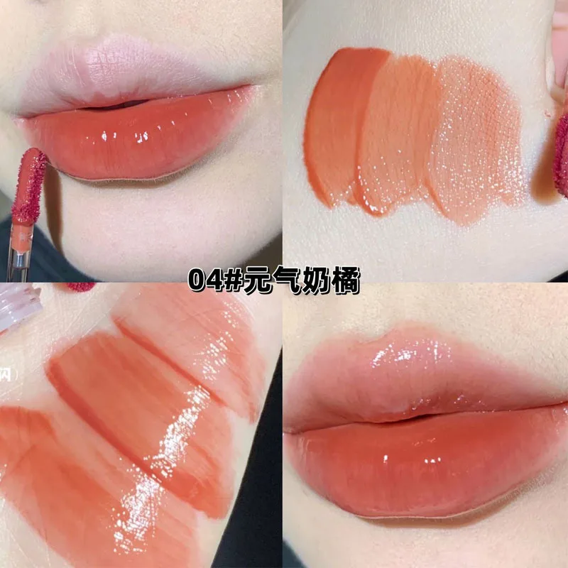 White Feather Mirror Shine Lipstick - Watery, Moisturizing, Long-lasting, Non-fading, Non-sticking Formula for Pouty Lips
