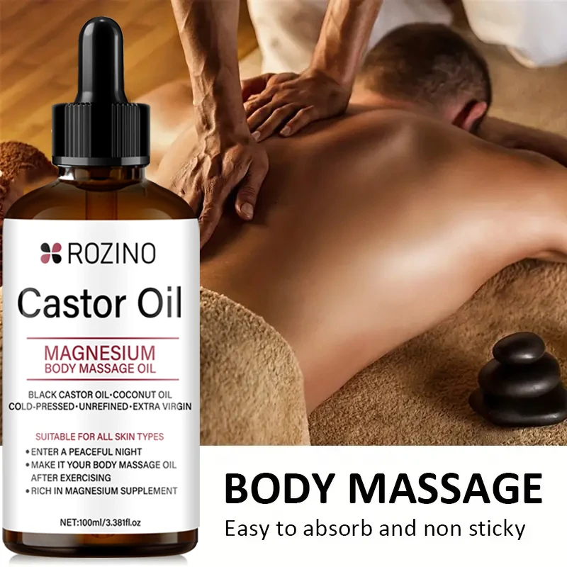 Luxurious Hydrating Body & Face Oil with Black Castor, Coconut, and Magnesium for Ultimate Skin & Hair Care