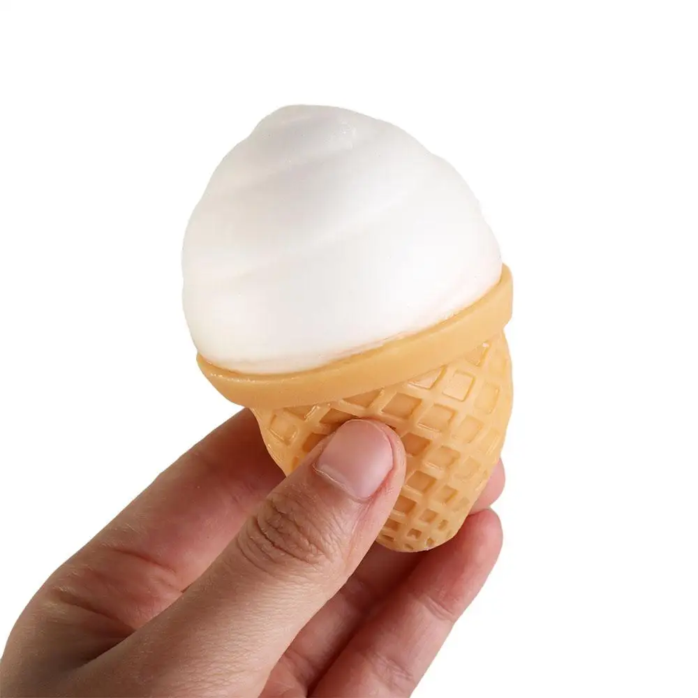 Soft Ice-cream Hamburger Squeeze Toy TPR Sensory Toy Simulation Food Fidget Toy Silicone Fidget Toy Pinch Decompression Toy Kid