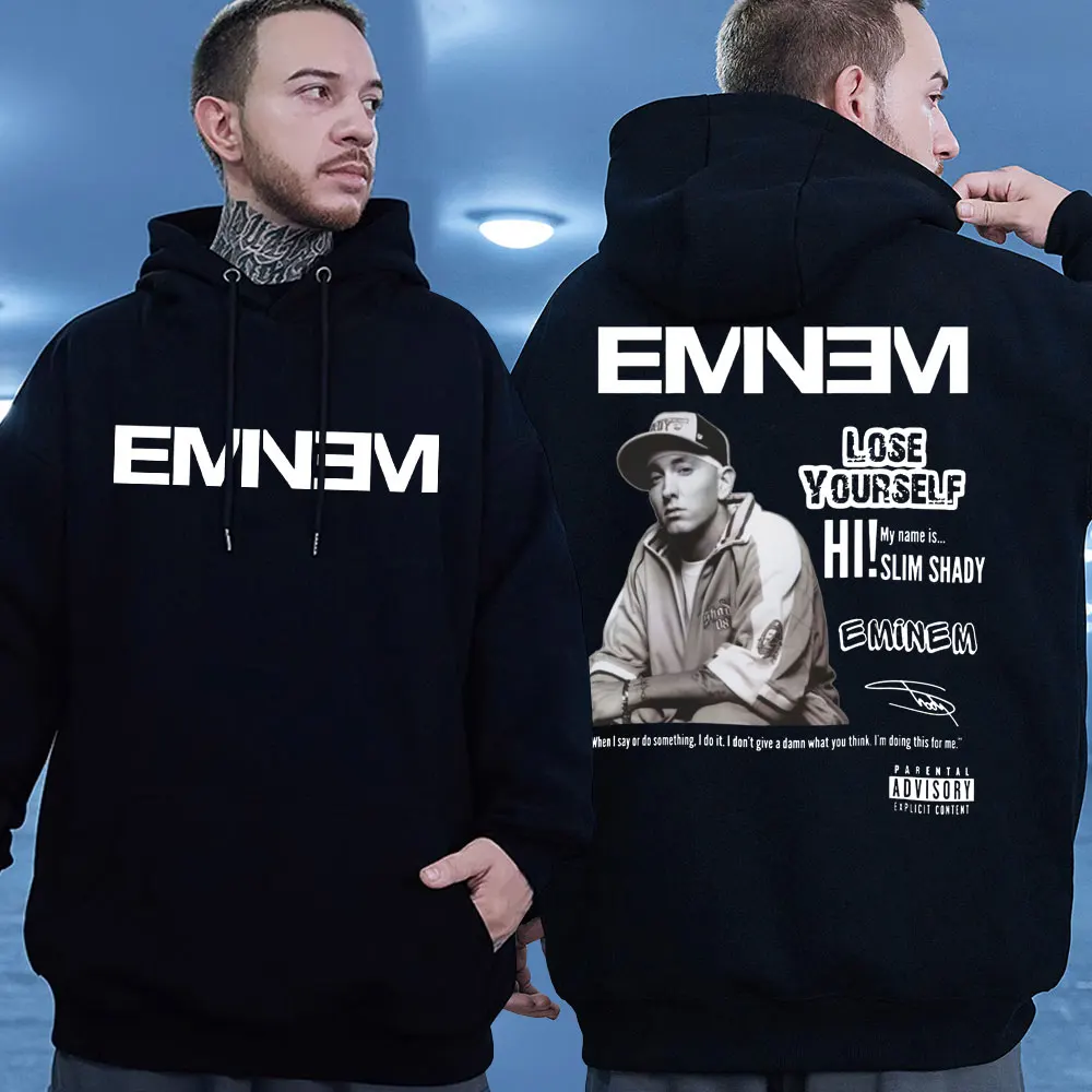 

Rapper Eminem Anger Management Tour Graphic Printed Hoodie Men Women Oversized Hip Hop Fashion Hooded Sweatshirts Streetwear