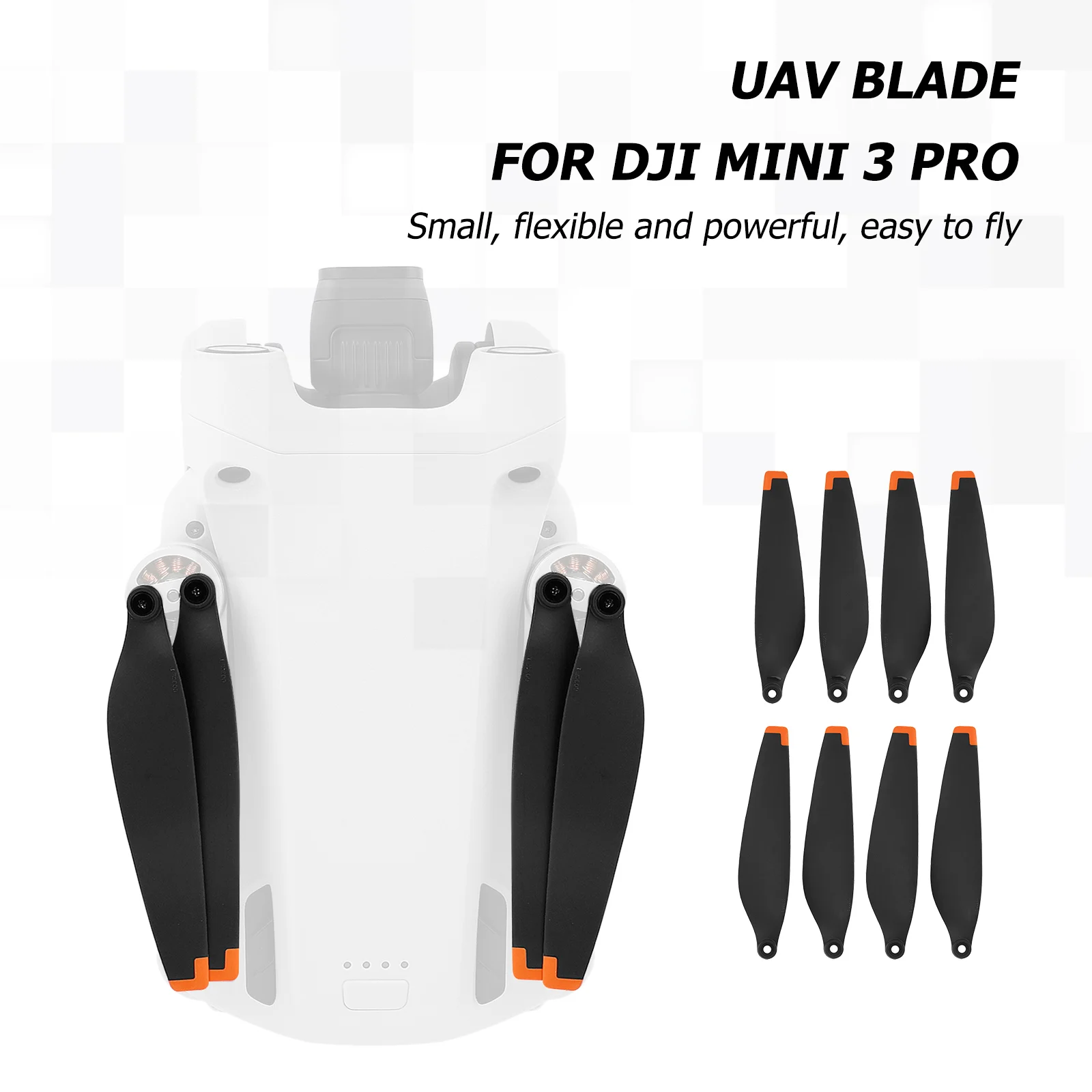 4 Pairs Drone Quick-Release Blades Props for DJI Mini 3 Pro Low-Noise Propellers