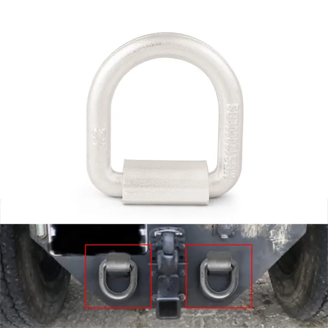 2 Pack Heavy Duty 3/4" Weld-On D Rings For Flatbed Trailers - 26,400 Lbs Capacity | Raw Steel Finish 4 thumbnail image