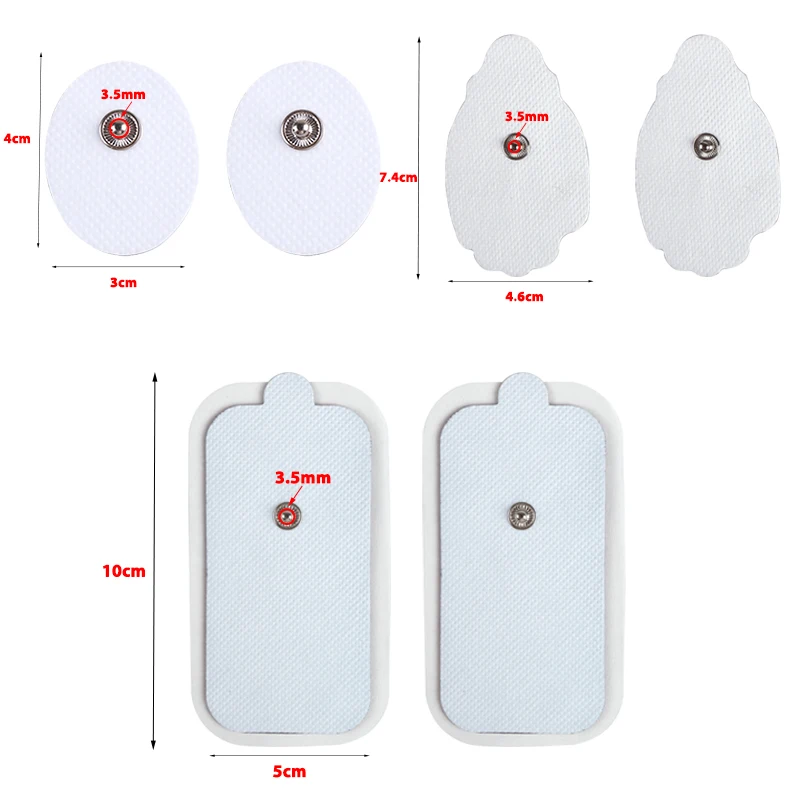 Electrode Pads Non-woven Fabric Self Adhesive Electrode Plate Combination Set Premium TENS Unit Electrode Replacement Pads 3