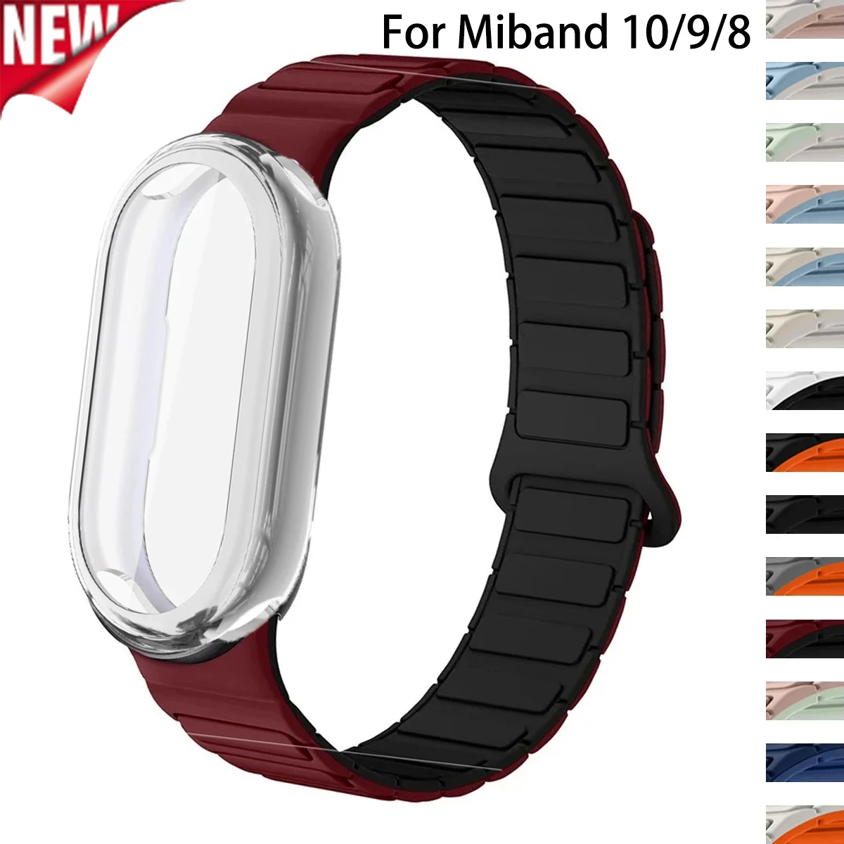 Magnetic Silicone Strap with TPU Bumper Case