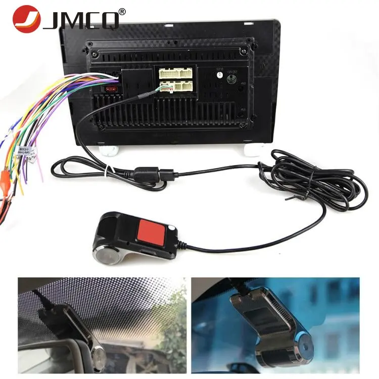 JMCQ Android 8.0 USB DVR For Multimedia player with ADAS NO Rear camera G-sensor Cycle Recording Motion Detection with TF Card dash cam car dvr monitor
