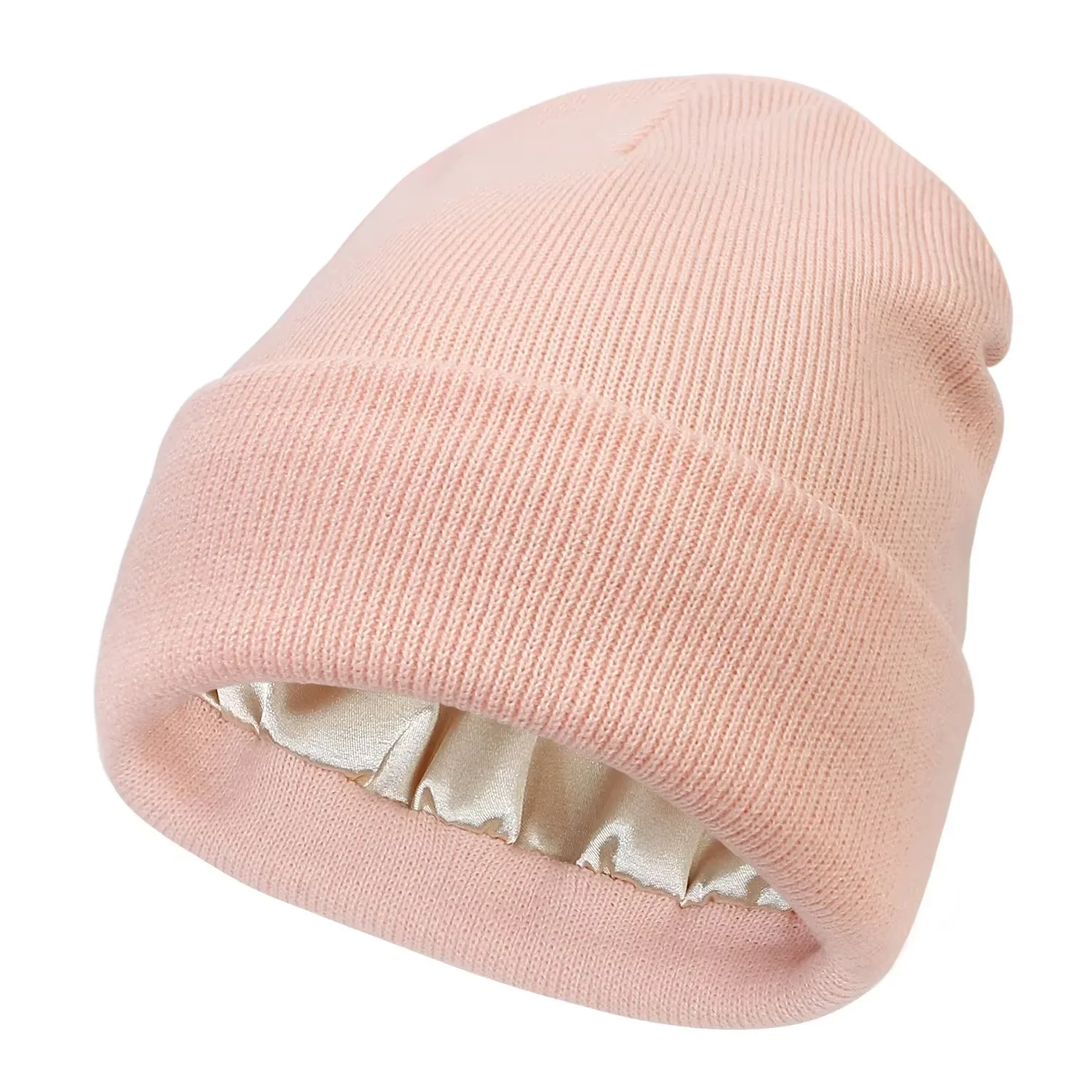 Unisex Satin-Lined Anti-Static Winter Beanie - Slouchy, Warm, and Stylish Hair Cover
