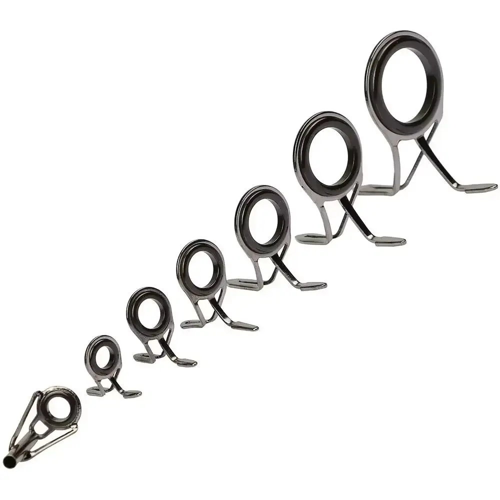 Tragbarer Angelrutenring aus Edelstahl mit Keramik für DIY-Angelruten, Edelstahlrahmen, Angelzubehör – Detail 4