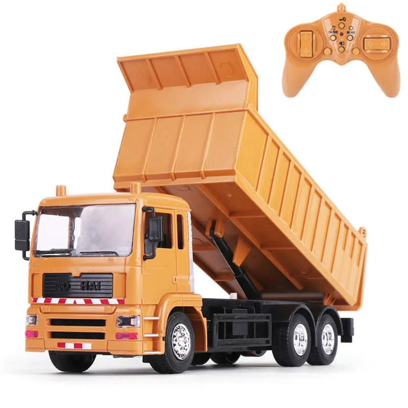 1/24 RC Car Electric Dump Truck Model Beach Rc Transport Car Children's Toy Boy Christmas Birthday Gift Model Truck 2