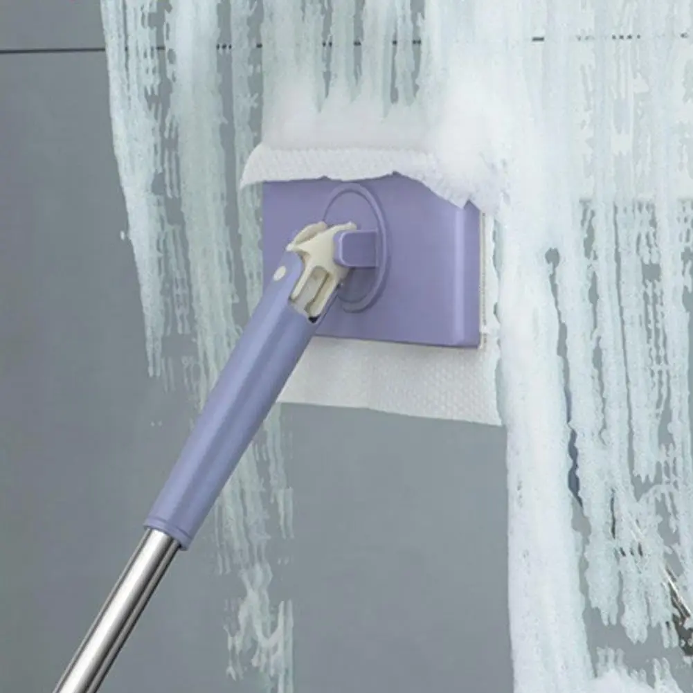 Snap Grip Mini Mop,Convenient Cloth Changing Mini Mop,Retractable Gap Dust Cleaner Flat Mops with Locking Head &Sweeping Cloths (Purple) 8
