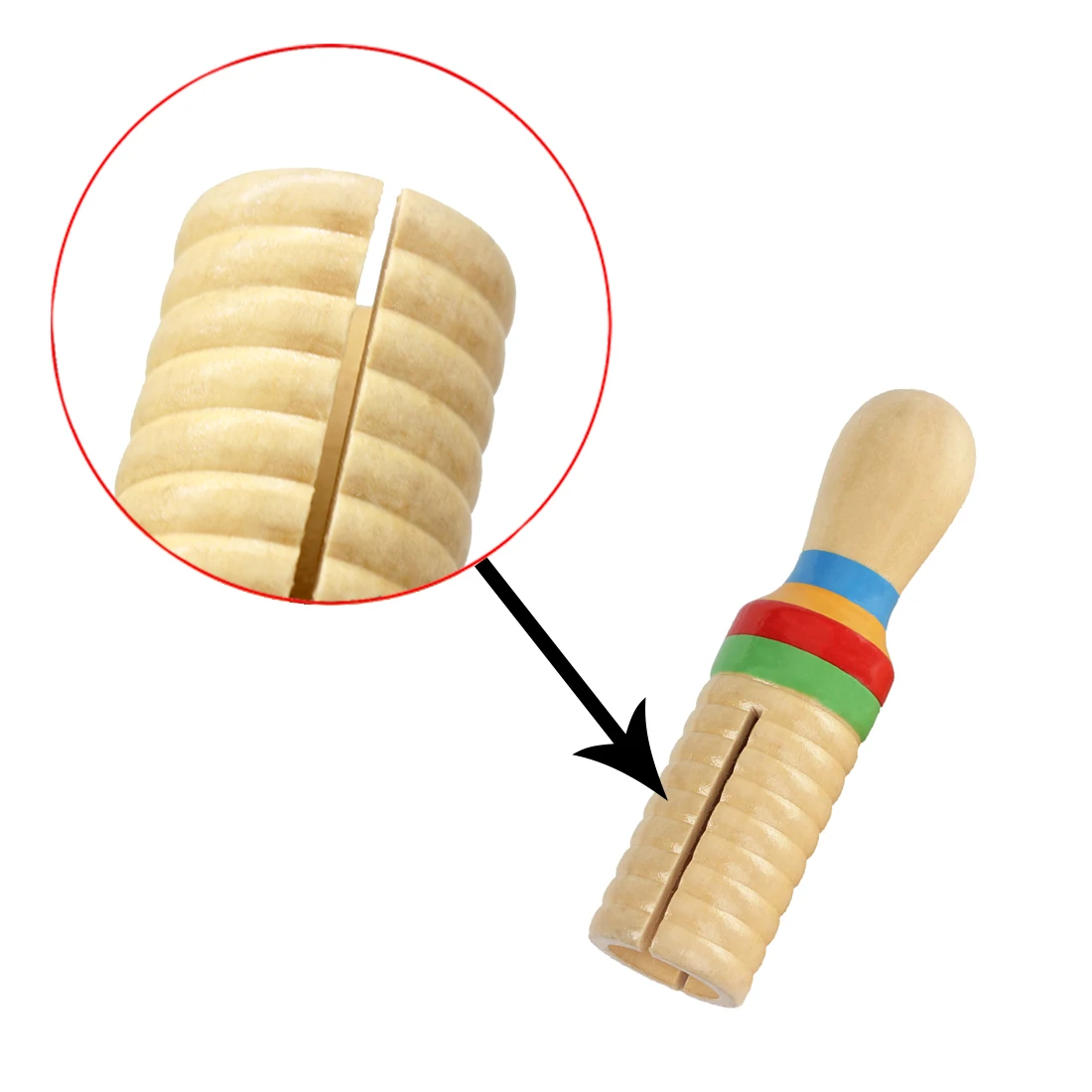 Orff Musical Instruments Single Ringing Drum Wooden Small Single-threaded Ring Percussion Cylinder Kids Gifts Educational Toys