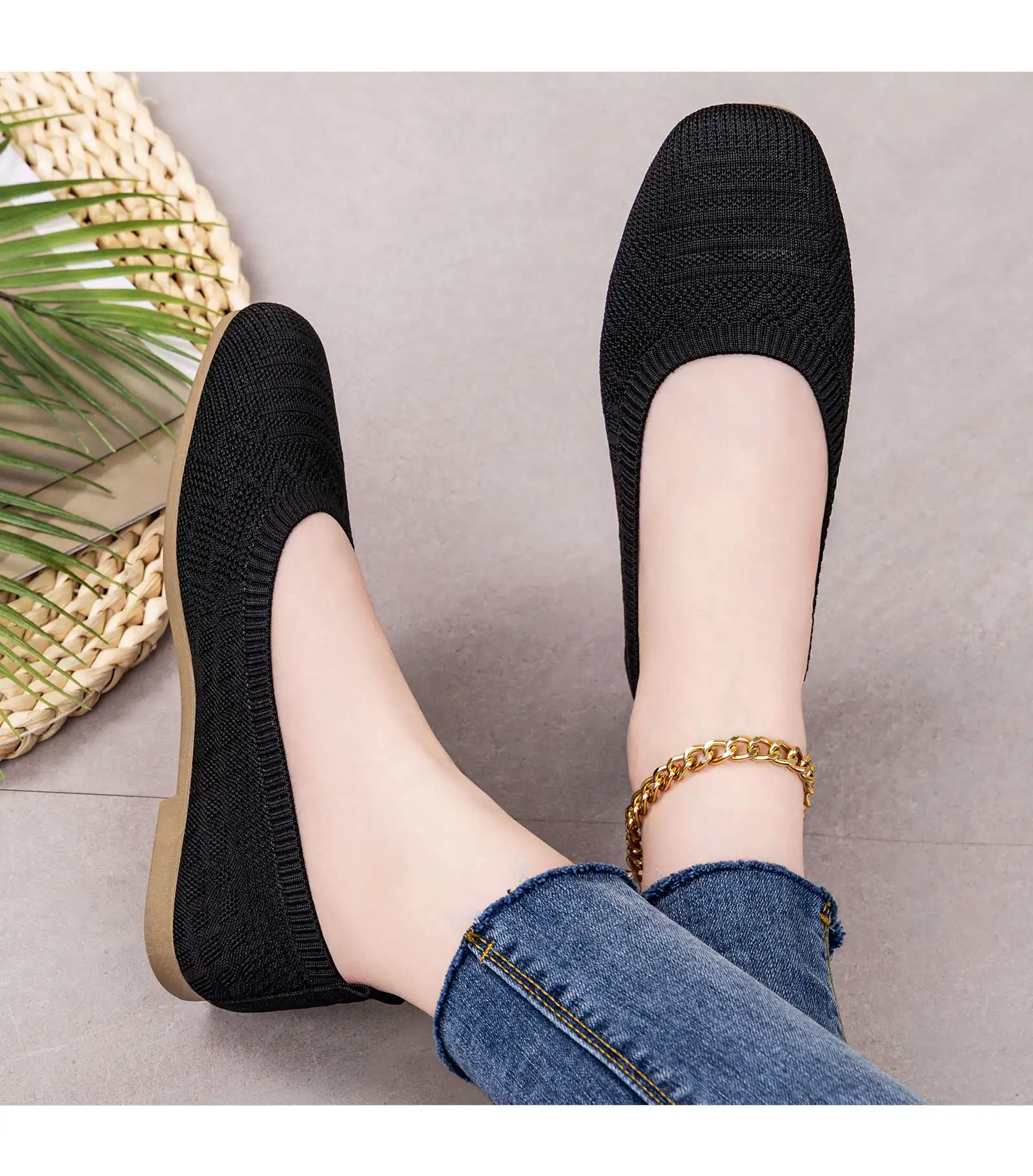 أحذية نسائية عصرية وعملية للربيع، أحذية قماشية مسطحة جديدة بنعل ناعم، أحذية كاجوال سهلة الارتداء للنساء