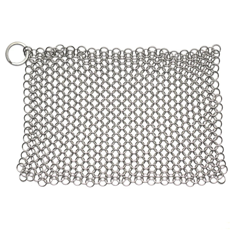 Premium Stainless Steel Cast Iron Cleaner & Scrubber Brush for Skillets, Griddles, Pans, and Grills