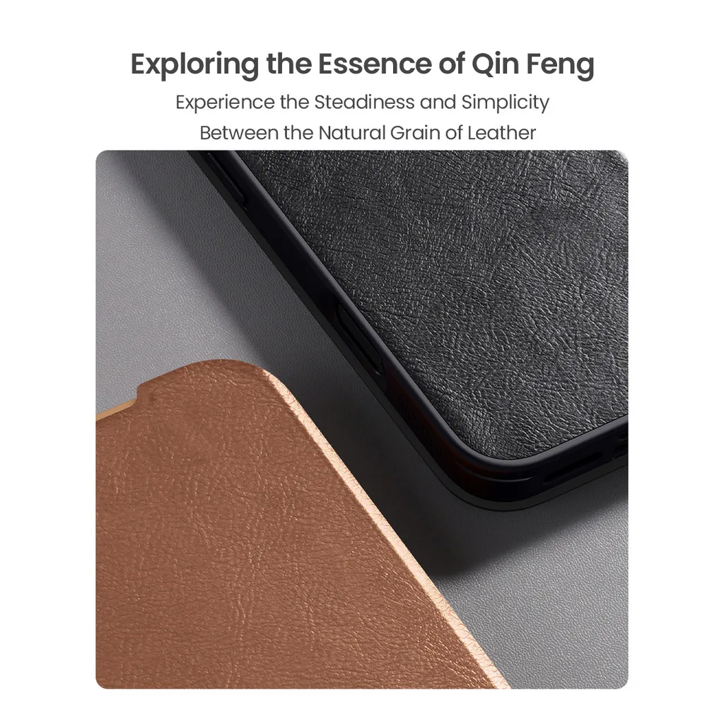 Nillkin QIN Luxury Flip Leather Case with Camera Slider and Card Holder