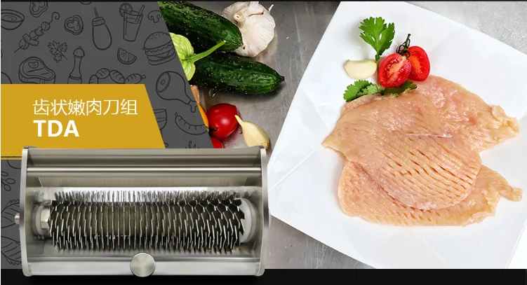 Ablandador de carne eléctrico comercial multifuncional, máquina para ablandar carne de res, rebanador de carne de cerdo suelta