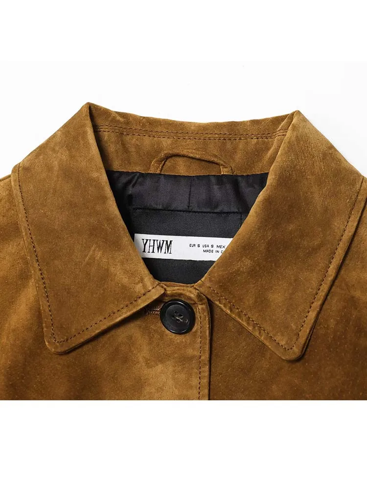 Chic Commute Jacket Women's Single Breasted Leather Coat 2025 Autumn Long Sleeve High Street Casual New Outerwear