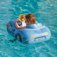 Swimbobo Car Kids Swimming Seat Float Ring Inflatable Infant Floating For Summer Kids Swim Boat Circle Toddler Bathing Water Toy 2