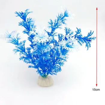 1pcs Blue Simulated Aquarium Plants Ornaments Aquarium Fish Tank Plant Underwater Grass Decor Aquarium Decoration