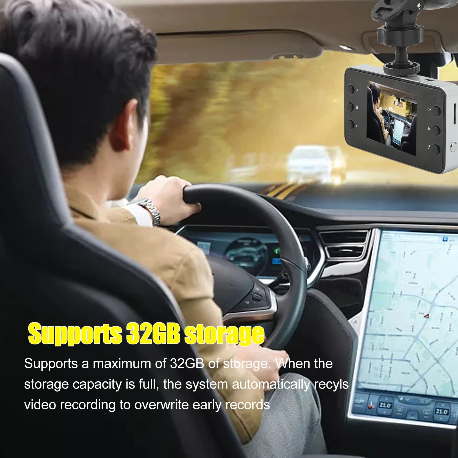 Car Camera Recorder HD 1080P Driving Recorder K6000 HD 1080P Driving Car Monitoring Camera DVR Vehicle