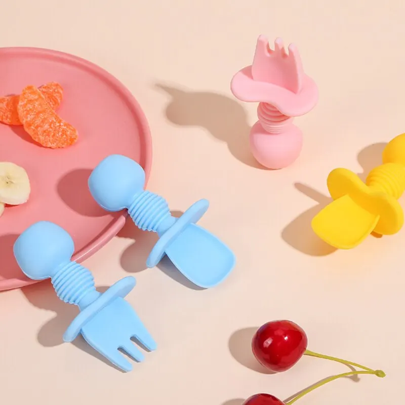Cucharas Flexibles Para Bebé Entrenamiento Alimentación Niño Color