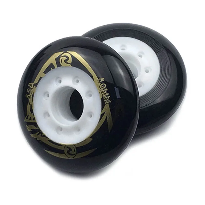 

8 PCS 84A 85A 90A Inline Roller Skates Wheels 72 76 80mm Roller Slalom Sliding FSK Tires for Urban Street Asphalt Road Skating