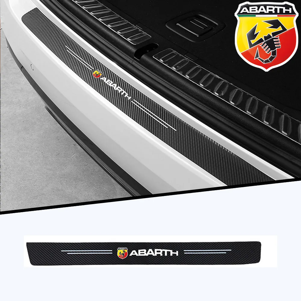 1Pc Car Styling In Fibra Di Carbonio Antigraffio Scuff Pedal Sticker Per Fiat 500 Abarth Punto 124 125 500 695 Ot2000 Accessori Auto
