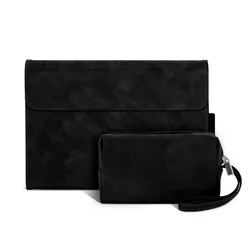 Premium Soft TPU Protective Case and PU Leather Sleeve - Pro 4 5 6 7 Plus (Black Case with Bag)