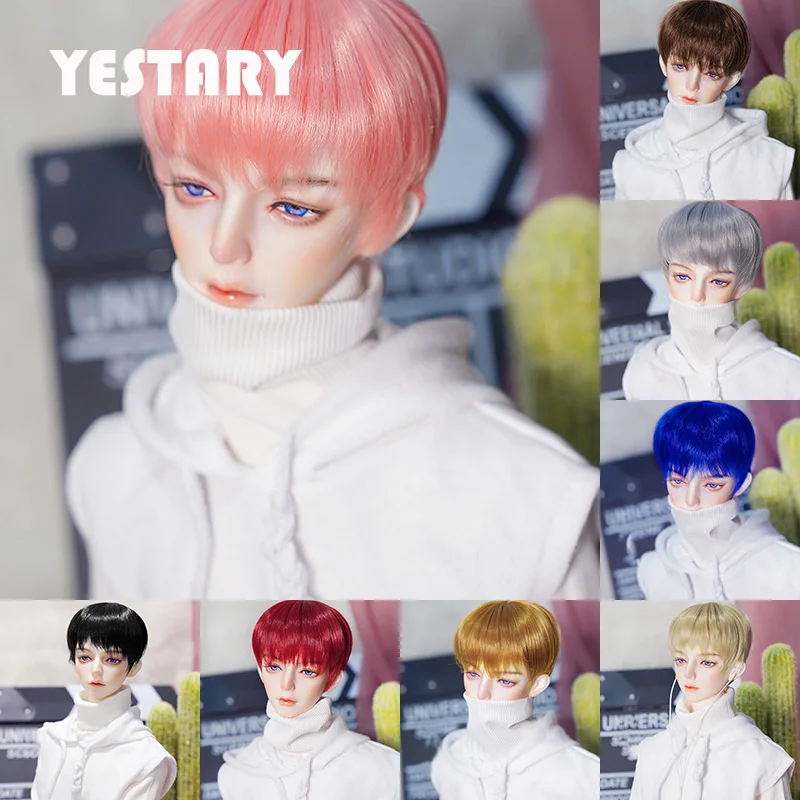 

Аксессуары для кукол YESTARY BJD, парик 1/3, 1/4, 1/6, искусственная кожа, кукла битсу, высокотемпературные шелковые модные короткие волосы, парики