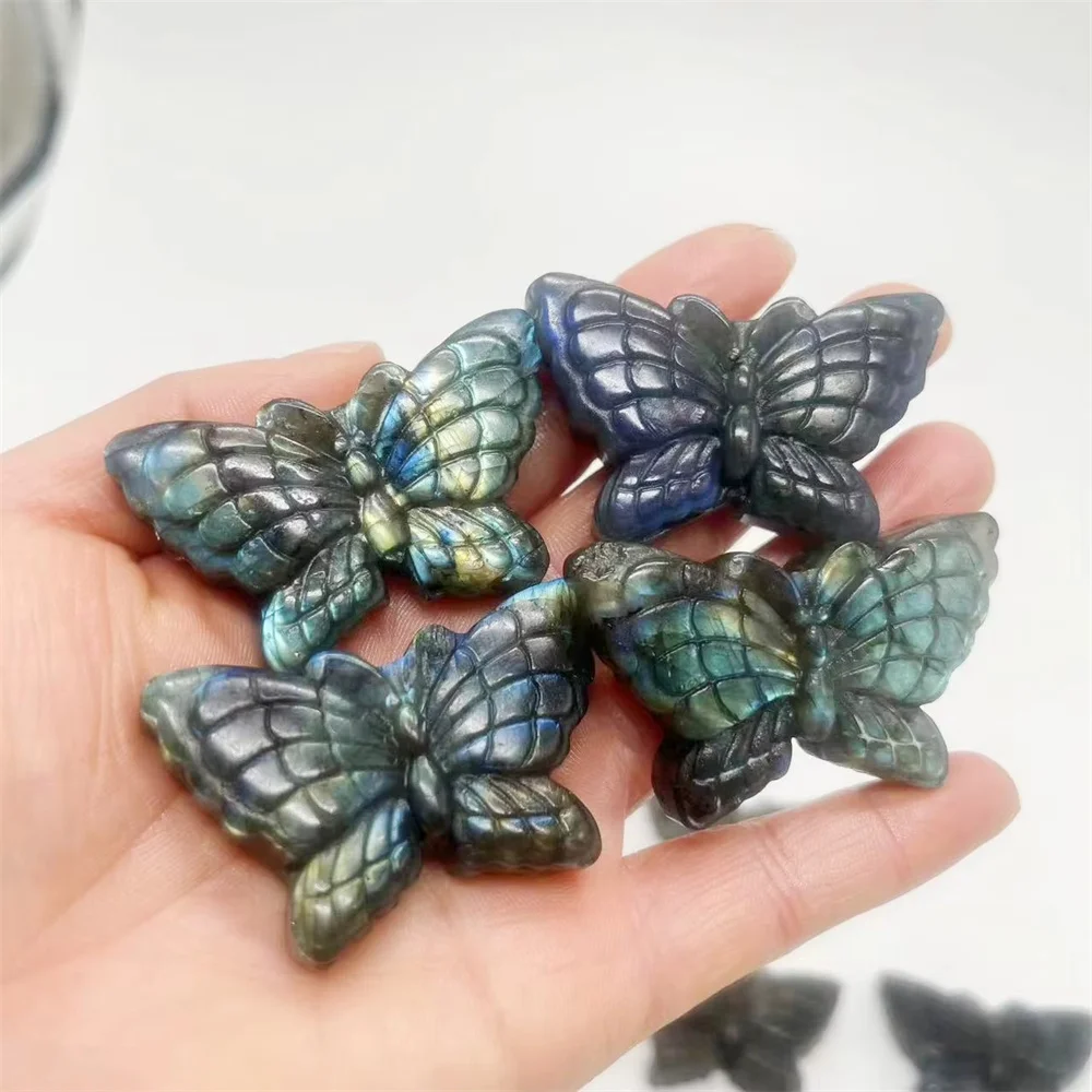Bulk Wholesale Gemstone Carving Crafts Labradorite Butterfly Crystal Healing Stones Crystal Butterfly 5