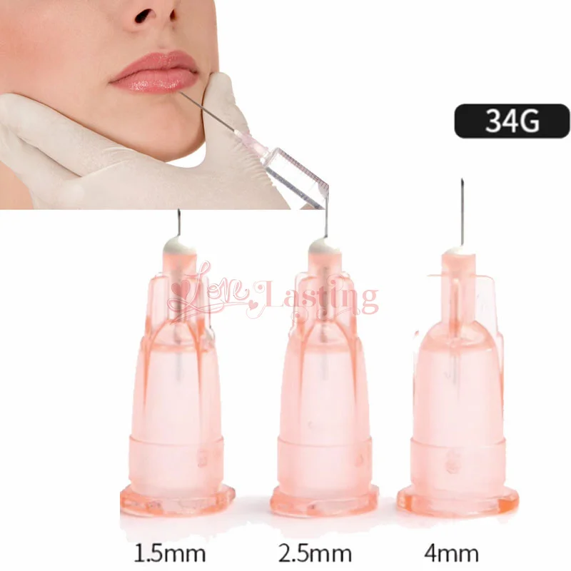 1ml luer Syringes 34G4MM 32G4MM 30G4MM 2.5mm Injection Needles Drawing Needles Tool Sharp Pointed Tattoo Needle