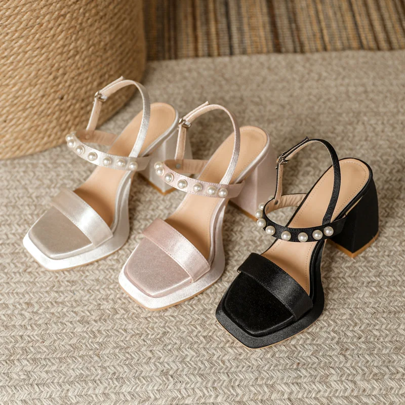 

Сандалии женские на платформе, босоножки на низком каблуке с открытым носком, с ремешком и пряжкой, костюм большого размера, Бежевые эспадрильи, лето 2024