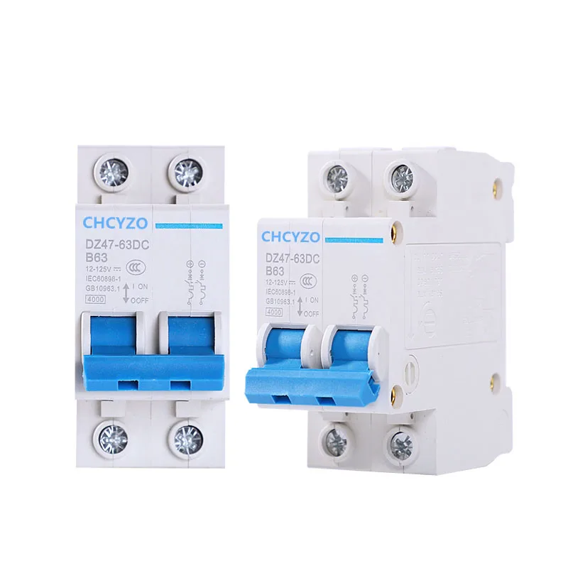 1P/2p Circuit Breaker 12v-125v Air Switch DC 3A-125A Electric Car Battery Protection Switch Circuit Protector