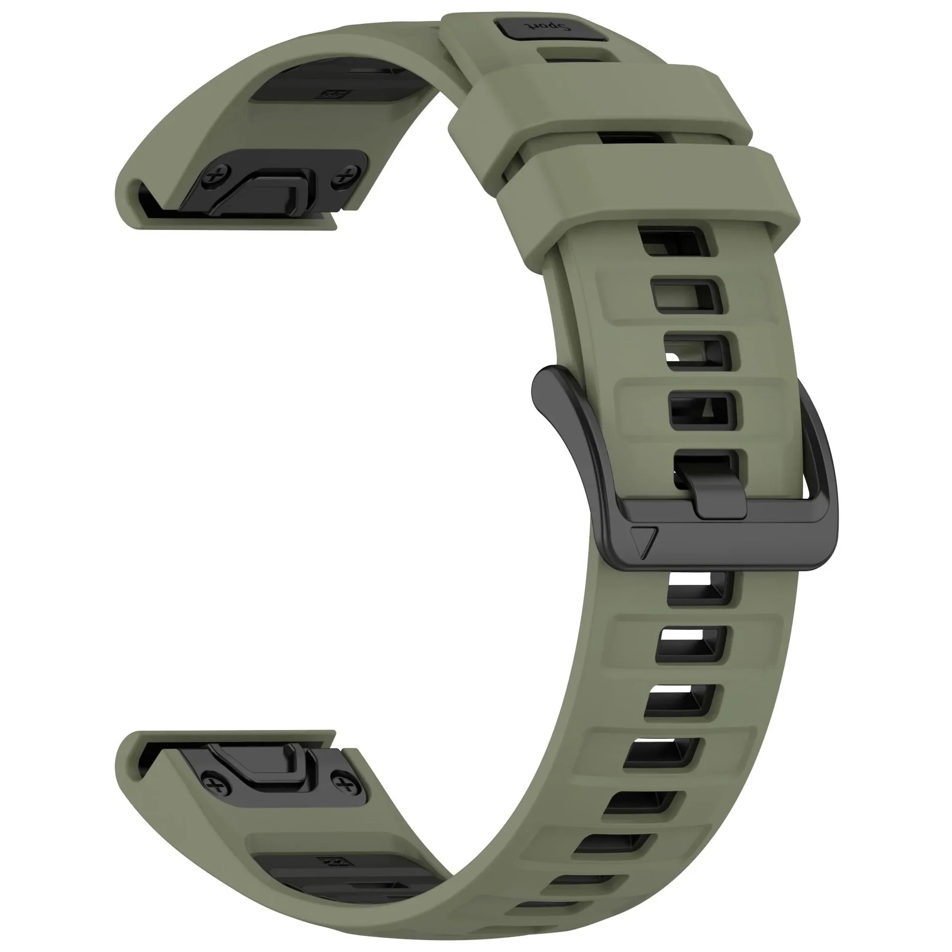 Enhanced Sports Silicone Strap - Comfortable & Breathable Band for Multisport Wearables, Available in 26mm, 22mm, 20mm Sizes