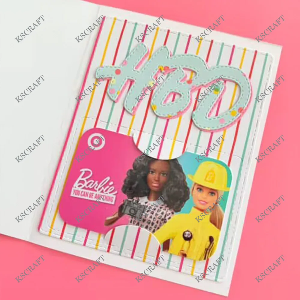 KSCRAFT 기프트 카드 홀더 DIY Scrapbooking 장식 엠보싱 DIY 종이 카드를위한 다이 스텐실 절단