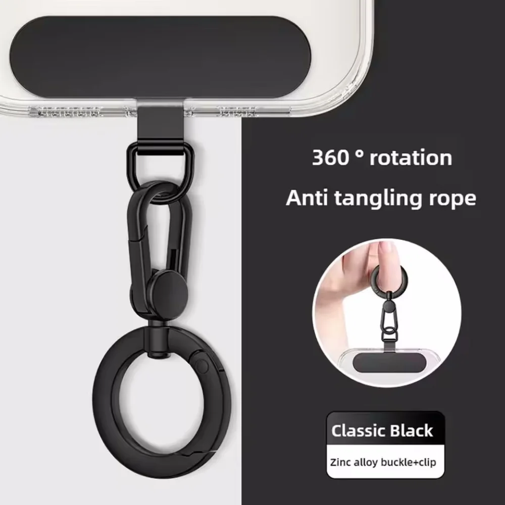 Rotatable Anti-Lost Phone Case Lanyard Clip with Detachable Ultra-Thin Design
