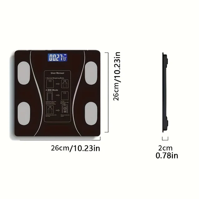 Intelligent Digital Weight And Fat Scale, Bathroom Smart Weighing Machine, Body Fat Scale, Body Composition Analyzer With Smartp 2