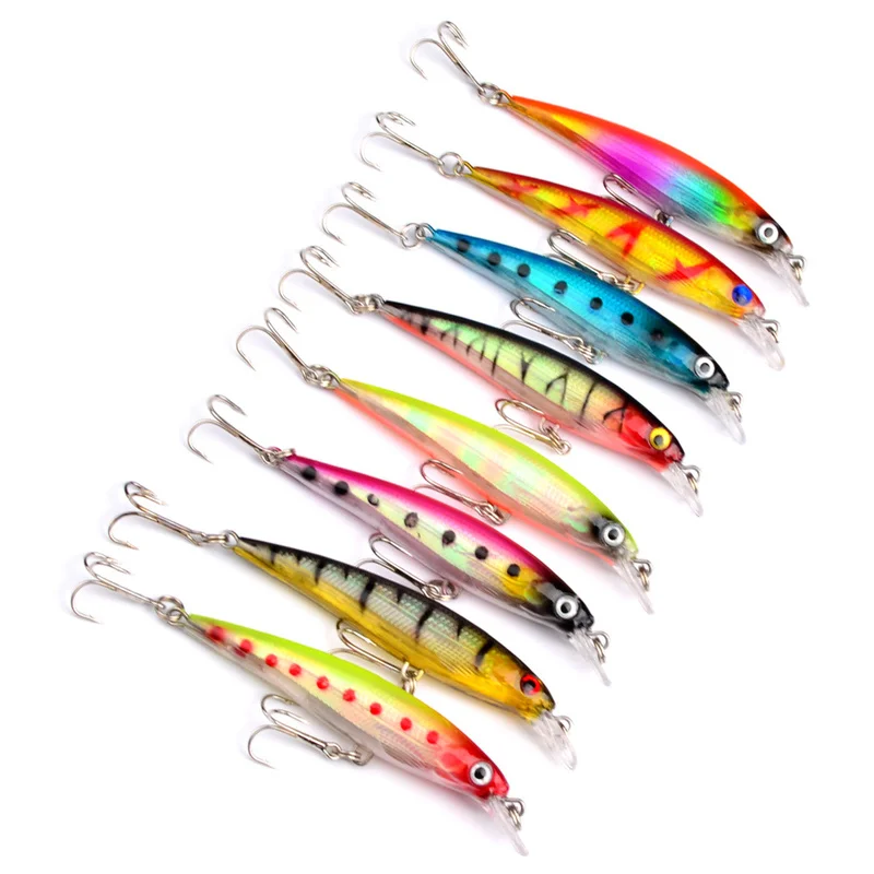 

Рыболовная приманка Minnow с тройными крючками, воблеры, жесткая приманка, приманка для плавания, искусственная приманка для щуки, рыболовные снасти, 8,2 см, 7,3 г, 1 шт.