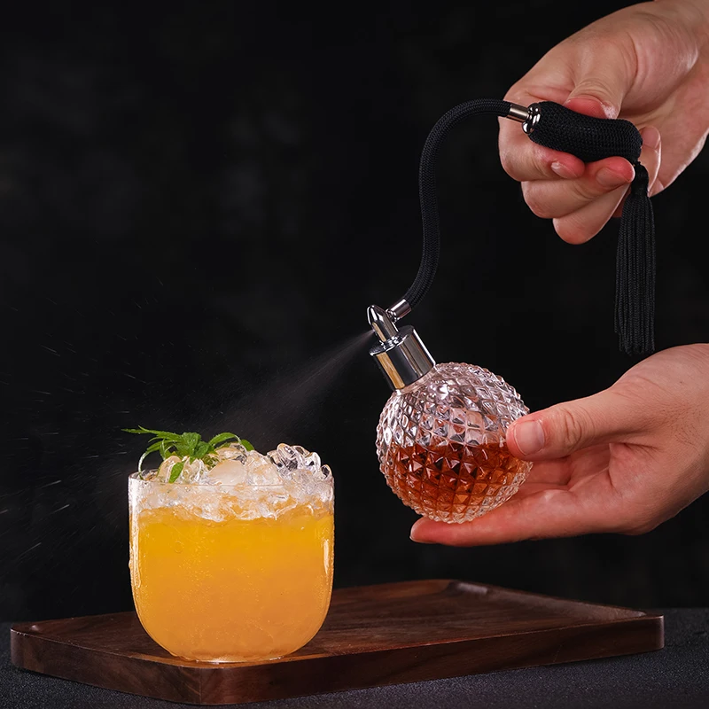 Luxshiny Absinthe - Botella De Vidrio Para Aderezo De Ensalada, Juego De Mezclador Para Cócteles, Dispensador De Vidrio, Tapón De Aceite, Botellas Viejas Para Amargos, Vintage, Cóctel, Dasher Amargo