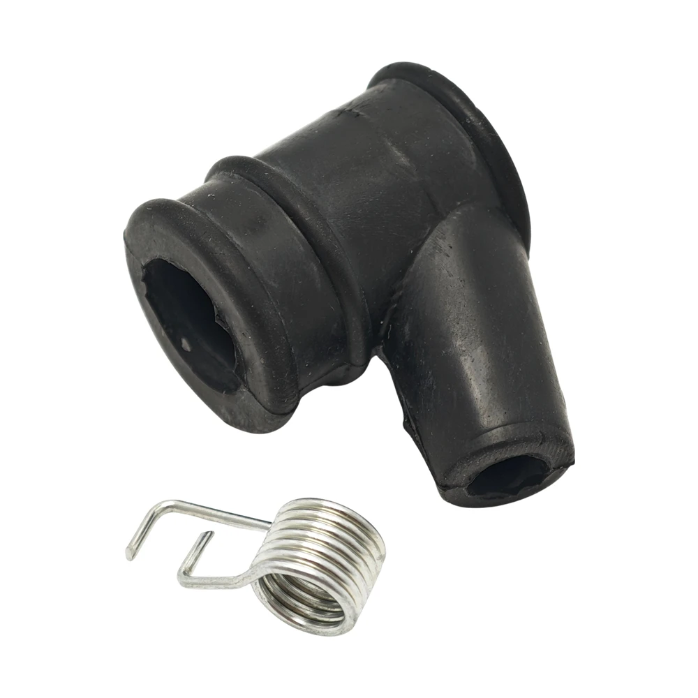 2 pz/lotto tappo di accensione candela + molla di accensione Per motosega Benzina Spare Strumento di Sostituzione Tappo In Gomma Attrezzi Da Giardino Parti - immagine 2