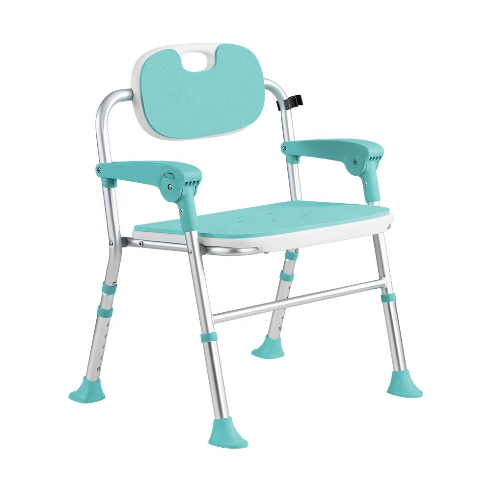 The comfortable and lightweight bathroom comes with a bath chair with a safe and reliable back 2