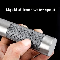 ชุดฝักบัวอาบน้ำอเนกประสงค์สำหรับห้องน้ำในบ้าน ทำจากสแตนเลสทรงกระบอก ฝักบัวแบบมือถือเพิ่มแรงดันน้ำ เหมาะสำหรับโรงแรม 6