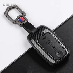 Premium ABS Carbon Fiber Style Car Key Case Cover Protector (4 Btn  Carbon Set 2)