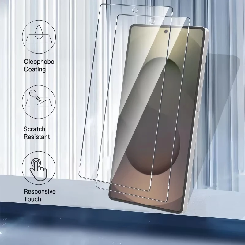 Premium Fingerprint Unlock 9H Tempered Glass Screen Protector - Pack of 1-5 Pieces