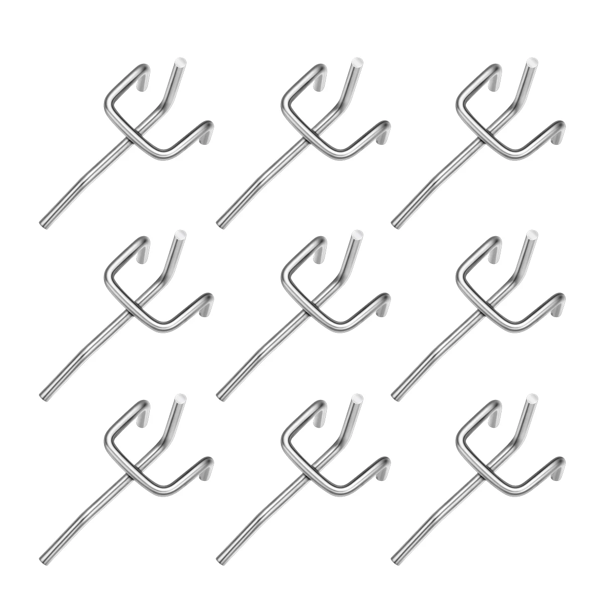 

50PCS Carbon Steel Peg Board Pegboard Hooks Garage Storage Display Organization Steel Hanging Tool (Silver)