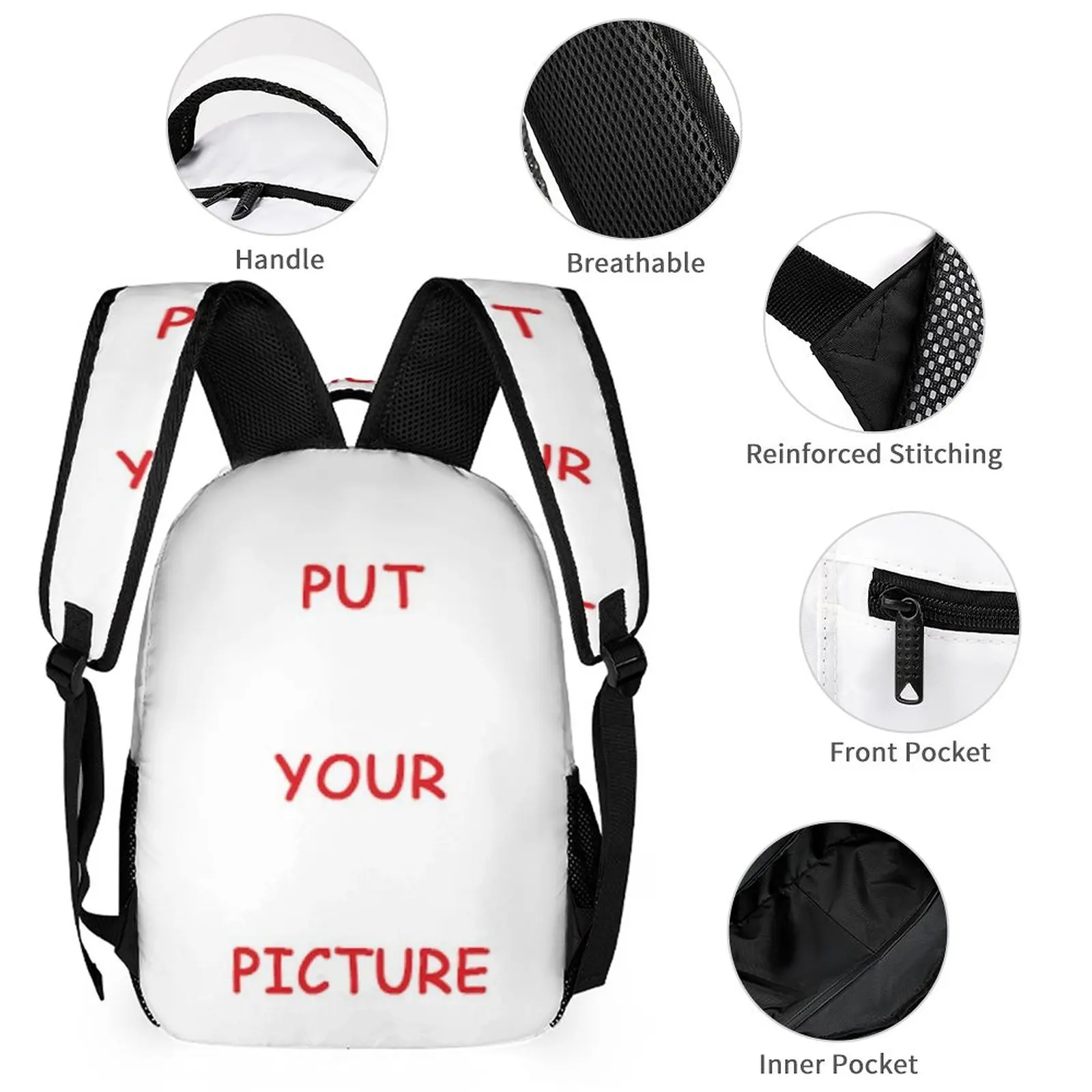 Three-piece Set Custom Print School Bag for Child Backpack Schoolbags Teenage Lunchbox School Child With Pencil Case Kids