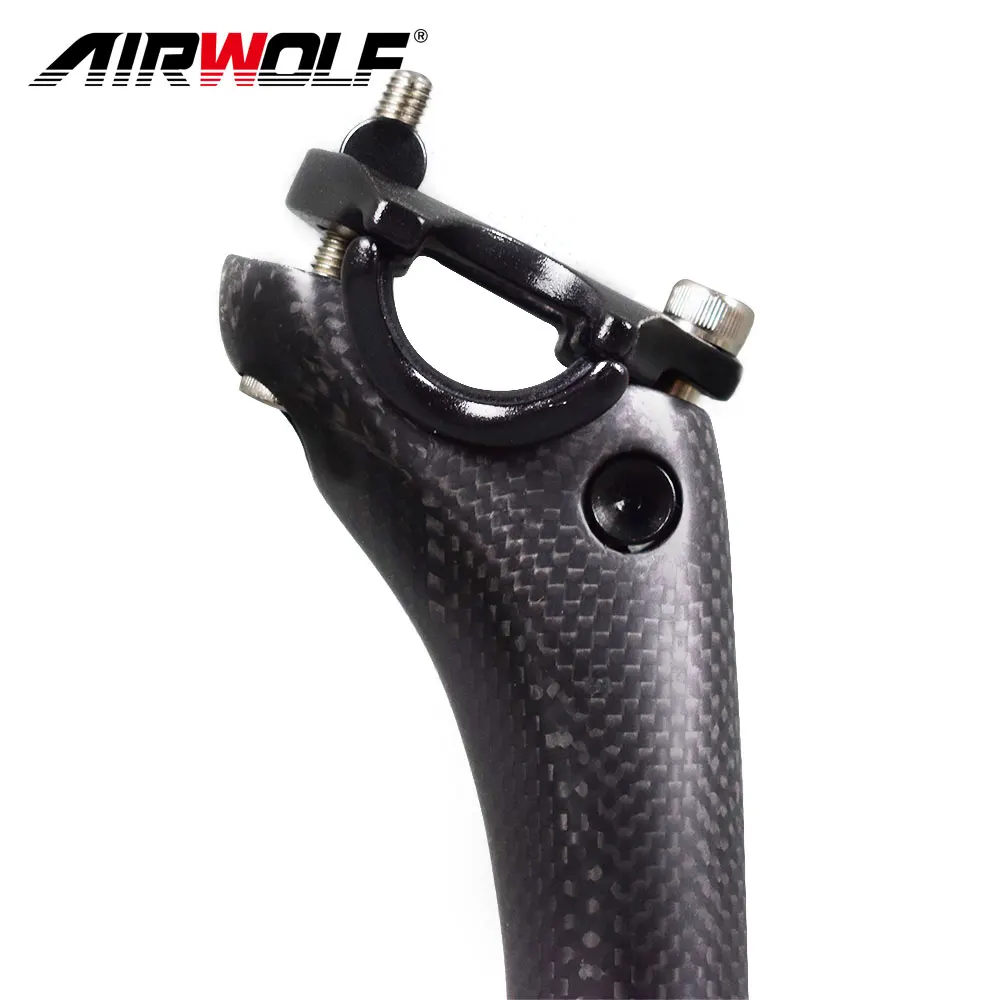AIRWOLF Carbon Fiber Seatpost 27.2/30.8/31.6mm Bicycle MTB Road Bike Seat Post 