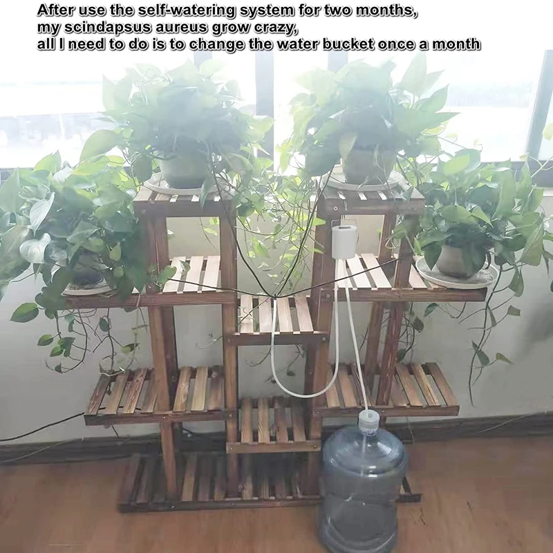 Plant Watering Pump 2/4/8 Head Automatic Watering Pump Controller Flowers Plants Home Sprinkler Drip Irrigation Device Pump Timer System Garden Tool