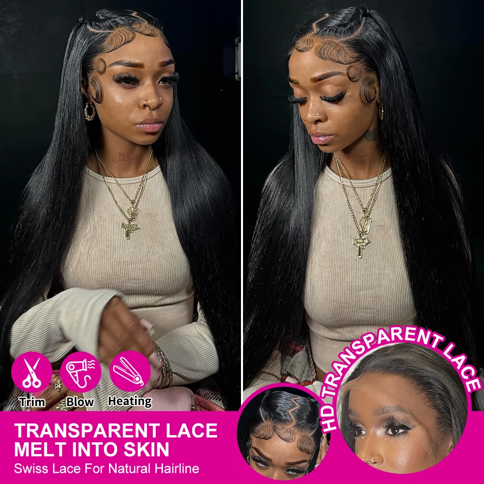 Lace Front Wig 13x6 Hd Lace Brazilian Bone Straight Front Human Hair For Women
